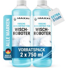Maxxi Clean rengøringskoncentrat til robotstøvsuger – 2 x 750 ml, frisk duft, til fliser, laminat og parket