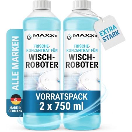 Maxxi Clean rengøringskoncentrat til robotstøvsuger – 2 x 750 ml, frisk duft, til fliser, laminat og parket