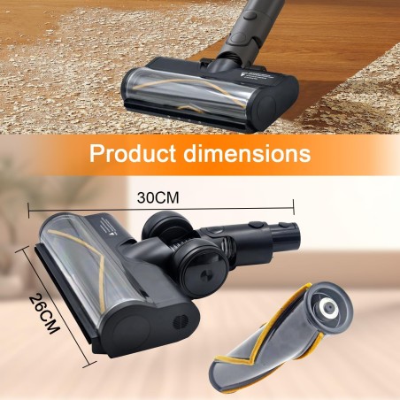 HONNAMY Floor Brush with LED for Dreame T20 / T30 / R20 / R30 / V12 vacuum cleaner
