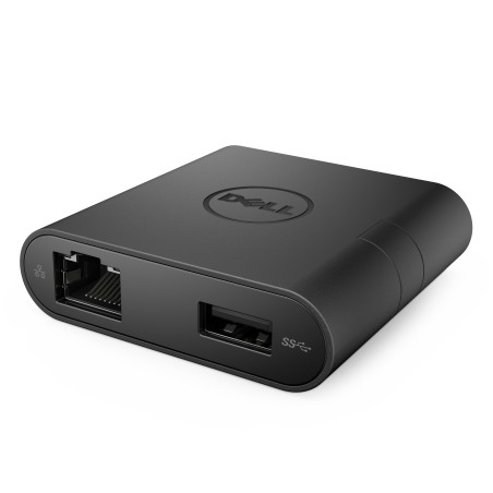 Effektiv og alsidig Dell Adapter USB-C til HDMI/DisplayPort/VGA/Ethernet/USB 3.0 - Varenummer 470-ABRY