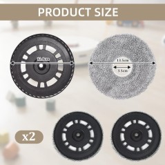 2 moppeklude med 2 udskiftningsholdere til Dreame L10s Pro Ultra Heat / L20 Ultra / L40 Ultra / X40 Ultra