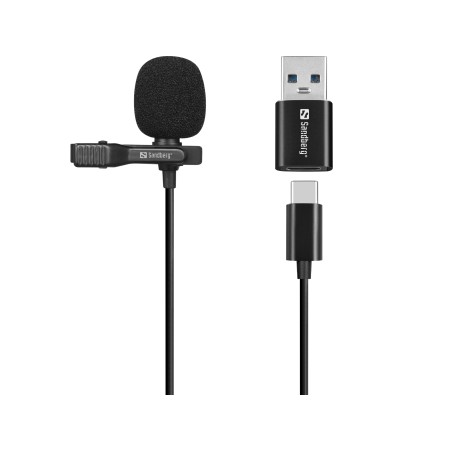 Kvalitets Sandberg Streamer USB Clip Microphone - Perfekt Lyd til Streaming (Varenr: 126-40)