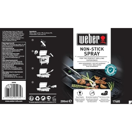 Weber BBQ Grillspray – Ikke-klæbende spray 200 ml
