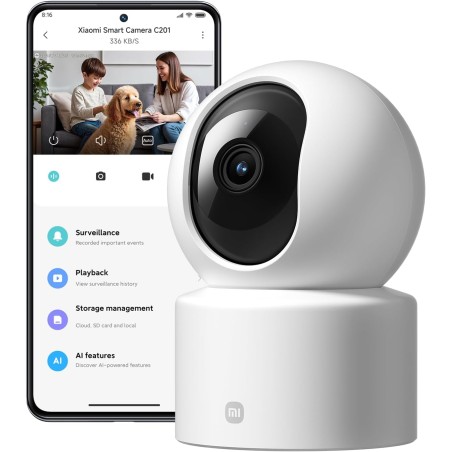 Xiaomi C201 Indendørs IP-kamera 1080P – 360° Wi-Fi 6