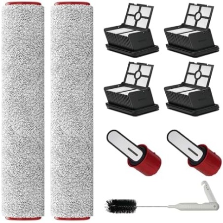 Dreame H12 Pro / H12 Dual tilbehørssæt – 2 rullebørster og 4 HEPA-filtre