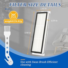 Dreame L10s Ultra/L10 Ultra/D10 Plus HEPA-filtre – 5-pak til Dreame og Xiaomi X20/X10