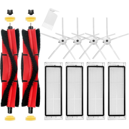 Roborock S4/S5/S6 Reservedelssæt – Rullebørster, Sidebørster & HEPA-filtre – kompatibelt tilbehør