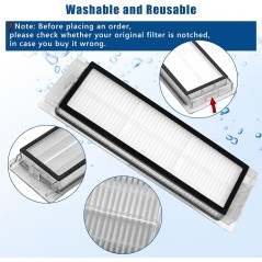 Roborock S4/S5/S6 Reservedelssæt – Rullebørster, Sidebørster & HEPA-filtre – kompatibelt tilbehør