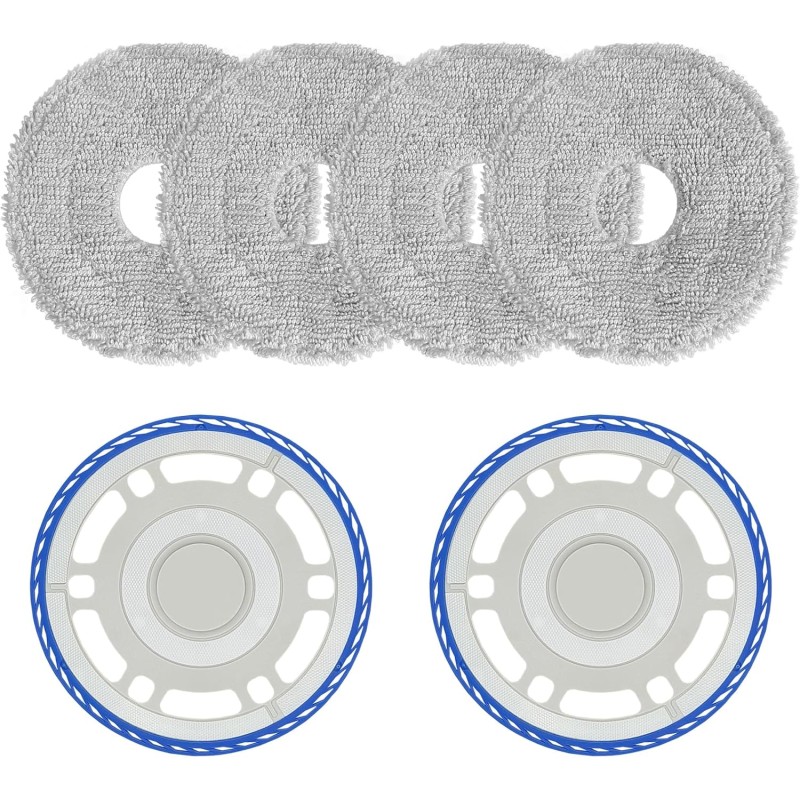 ECOVACS Deebot T30 Pro Omni Mop Cloths 4 pcs. with 2 Holders – compatible accessory