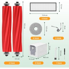 Roborock QV 35A / QV 35S Accessory Kit 26pcs – Complete Compatible Maintenance Kit