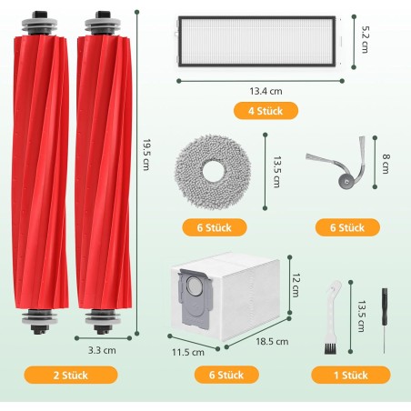 Roborock QV 35A / QV 35S Accessory Kit 26pcs – Complete Compatible Maintenance Kit