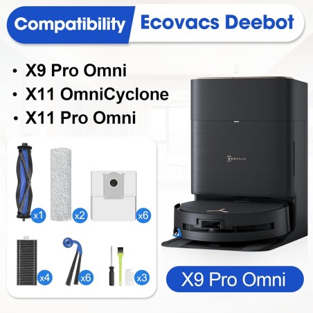 ECOVACS Tilbehørssæt til ECOVACS DEEBOT X9/X11 – kompatibelt tilbehør