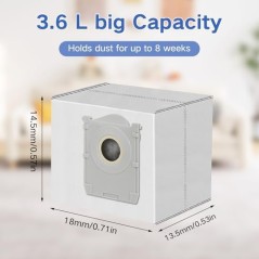 10-pak aktivt kul støvposer til ECOVACS T90/X11 Pro Omni/X12 Pro Omni – 3 L – kompatibelt tilbehør