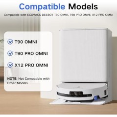 Komplet tilbehørssæt til ECOVACS T90 Omni/T90 Pro Omni/X12 Pro Omni – 17 dele – kompatibelt tilbehør