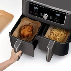 120 stk Airfryer Bagepapir til Ninja Dobbeltkammer – kompatibelt tilbehør