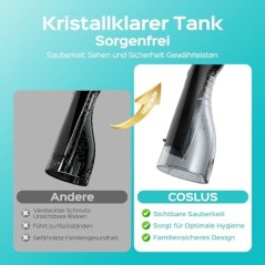 COSLUS C20 Trådløs Mundskyller – 300 ml vandtank, 4 tilstande og 5 dyser