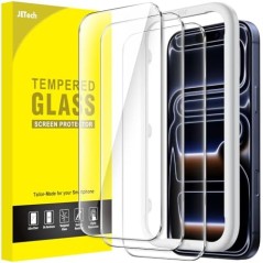 JETech Hærdet Glas Skærmbeskytter til iPhone 17 Pro 6,3" – 3-pak