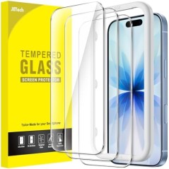 JETech Hærdet Glas Skærmbeskytter til iPhone 17 6,3" – 3-pak