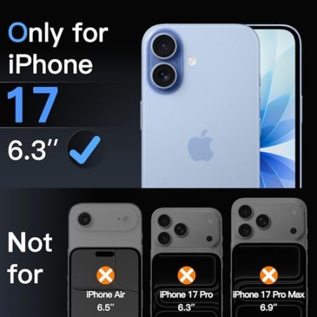 JETech Tempered Glass Screen Protector for iPhone 17 6.3" – 3-Pack
