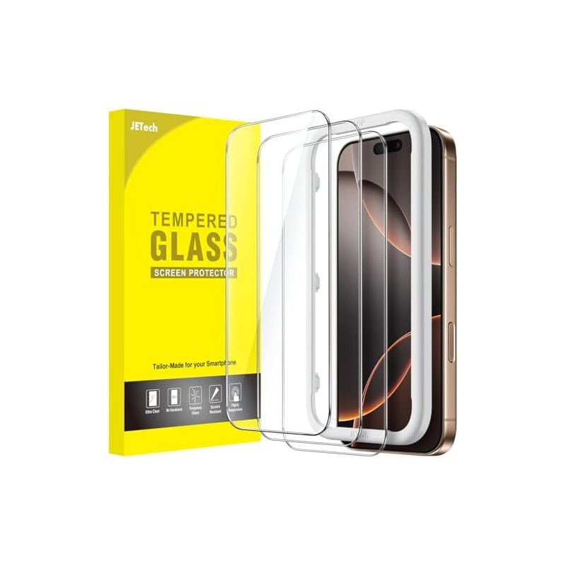 JETech Tempered Glass Screen Protector for iPhone 16 Pro Max 6.9" – 3-Pack JETech Tempered Glass Screen Protector for iPhone 16 Pro Max 6.9" – 3-Pack