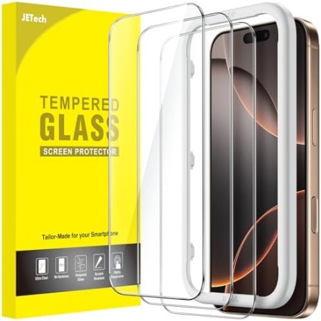 JETech Hærdet Glas Skærmbeskytter til iPhone 16 Pro Max 6,9" – 3-pak