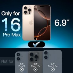 JETech Tempered Glass Screen Protector for iPhone 16 Pro Max 6.9" – 3-Pack