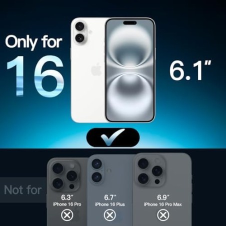 JETech Tempered Glass Screen Protector for iPhone 16 6.1" HD Clear – 3-Pack