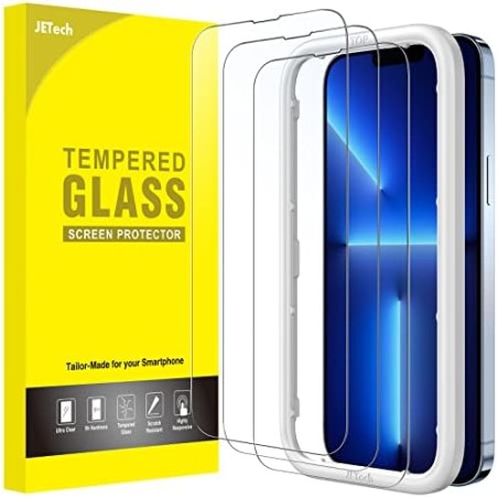 JETech Fuld Skærm Hærdet Glas Skærmbeskytter til iPhone 13 Pro Max 6,7" – 3-pak