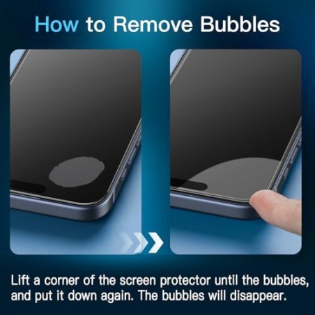 JETech Tempered Glass Screen Protector for iPhone 15 6.1" HD Clear – 3-Pack