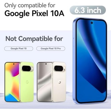 Niphabe 9H Tempered Glass Screen Protector for Google Pixel 10a with Camera Protection – 3-Pack