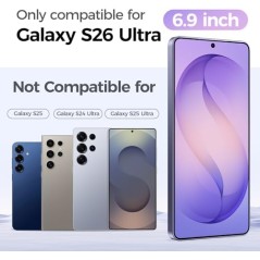 Niphabe 9H Tempered Glass Screen Protector for Samsung Galaxy S26 Ultra with Camera Protection – 3-Pack