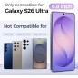 Niphabe 9H Tempered Glass Screen Protector for Samsung Galaxy S26 Ultra with Camera Protection – 3-Pack