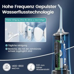 Vimmk Electric Water Flosser, 5 Modes, 8 Tips, 300ml Tank, USB-C, IPX7