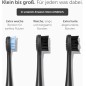 WonderSmile Replacement Brush Heads for Sonic Toothbrush, Hard, Black, 4-Pack