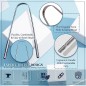 MasterMedi Tongue Scraper in Stainless Steel with Travel Case, Against Bad Breath MasterMedi Tongue Scraper in Stainless Steel with Travel Case, Against Bad Breath