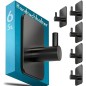 Menz Self-Adhesive Towel Holder without Drilling, 6-Pack, Black – Stainless Steel Menz Self-Adhesive Towel Holder without Drilling, 6-Pack, Black – Stainless Steel