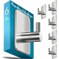 Menz Self-Adhesive Towel Holder without Drilling, 6-Pack, Silver – Stainless Steel Menz Self-Adhesive Towel Holder without Drilling, 6-Pack, Silver – Stainless Steel