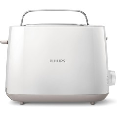 Philips Brødrister 2-skiver HD2581/00 – 8 Bruningsniveauer, Bollerist, Hvid