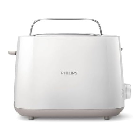 Philips 2-Slice Toaster HD2581/00 – 8 Browning Levels, Bun Warmer, White