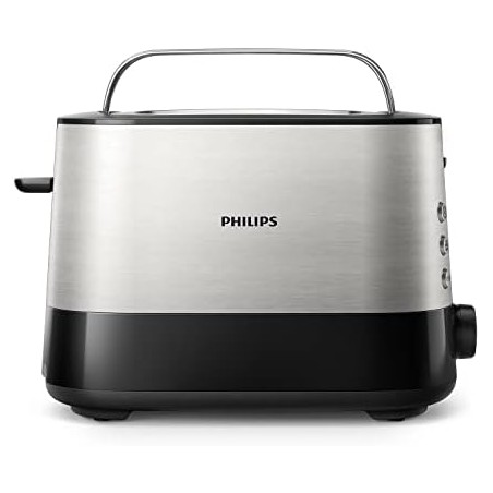 Philips Toaster HD2637/90 – 2-Slice, 7 Levels, Bun Warmer, Black