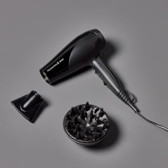 Remington Hårtørrer med Ioner D3198 – 2200W, Diffuser og Stylingdyse, Sort