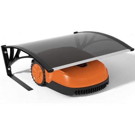 VOUNOT® Robotplæneklipper Garage – 104×80×50 cm baldakin med metalfødder, mørkegrå