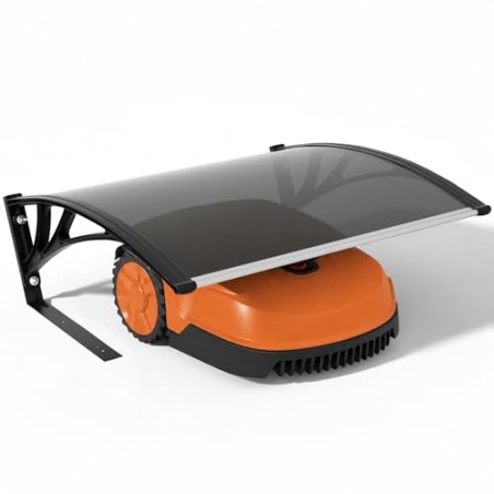 VOUNOT® Robotplæneklipper Garage – 104×80×50 cm baldakin med metalfødder, mørkegrå