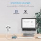 Extendable Power Strip with 3 Outlets, USB-A and USB-C – 360 Rotation, 47-67 cm