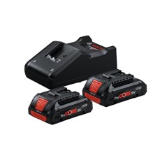 Bosch Professional 18V Batteristartsæt – 2× ProCORE18V 4,0 Ah + hurtigoplader GAL 18V-40