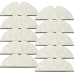 Roborock Moppeklude – 10 stk. genanvendelige mikrofiberklude til S4/S5/S6/Q5 Pro/Q8 Max og flere