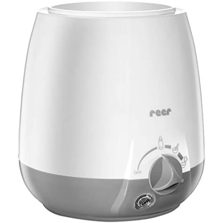 Reer Simply Hot babymadvarmer – til hætteglas og babyflasker, hvid/grå
