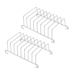 Stainless Steel Toast Rack for Air Fryer – Set of 2, Holds 8 Slices