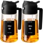 SWEET VIEW 2-in-1 Oil Sprayer for Cooking, 470 ml Glass Bottle – 2 Pack