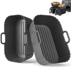 Airfryer Silikoneindsats til Ninja Dual Zone – 2 stk., 7,6-9,5 L – kompatibelt tilbehør